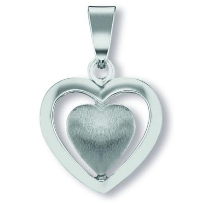 Kette mit Anhänger ONE ELEMENT "Herz Herz Anhänger aus 925 Silber", silber, Halsketten, Damen, Silber 925 (Sterlingsilber), Ein Geschenk von Herzen – zart, elegant & voller Symbolik