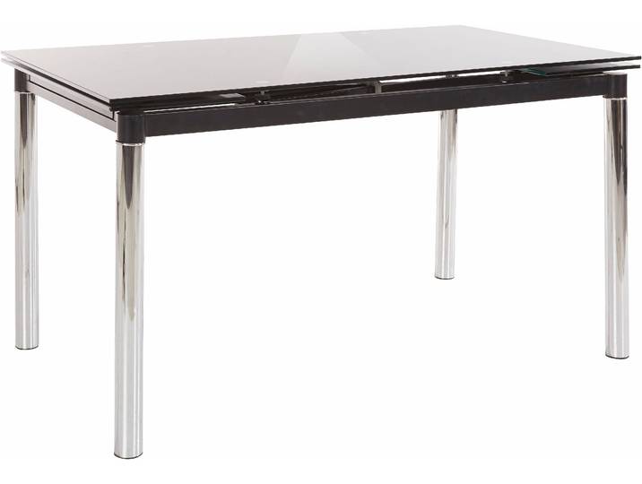 Esstisch GOODPRODUCT, schwarz (schwarz, silber), B:140cm H:76cm T:80cm, Tische, Esstisch