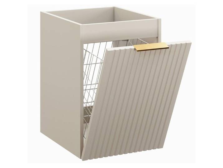 Meuble bas de salle de bain avec panier à linge ADEL CACHEMIRE 40 cm