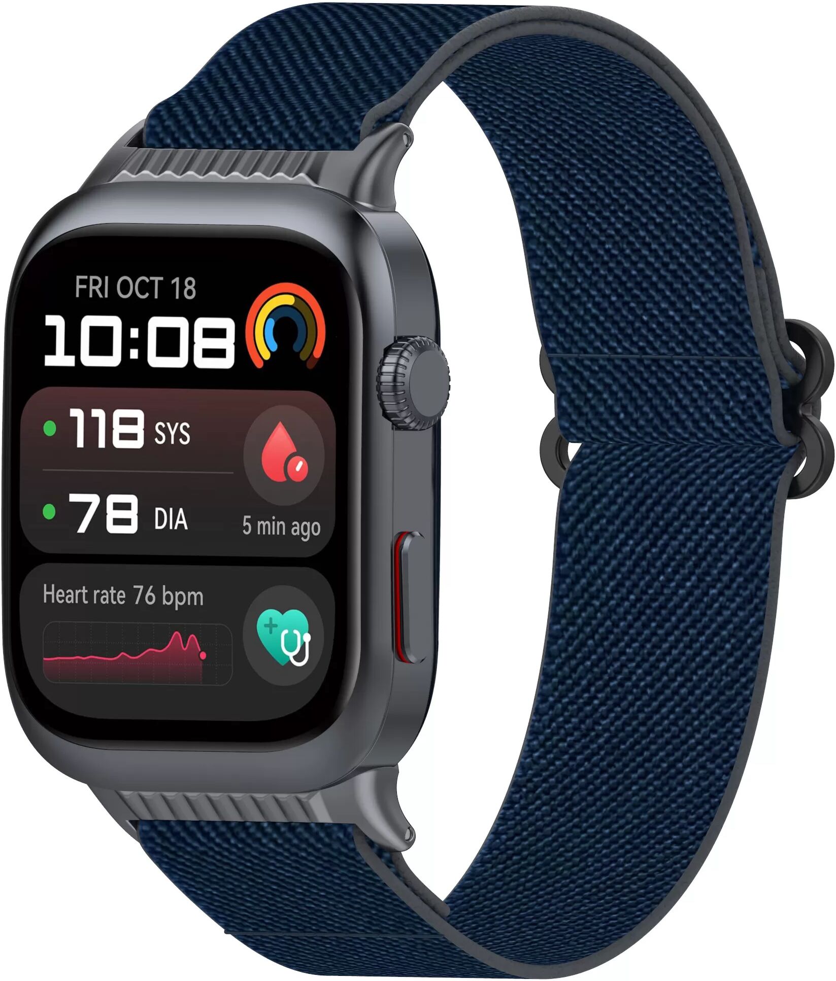 INF Bracelet élastique en nylon pour Huawei Watch D2, bracelet réglable et tissé Bleu