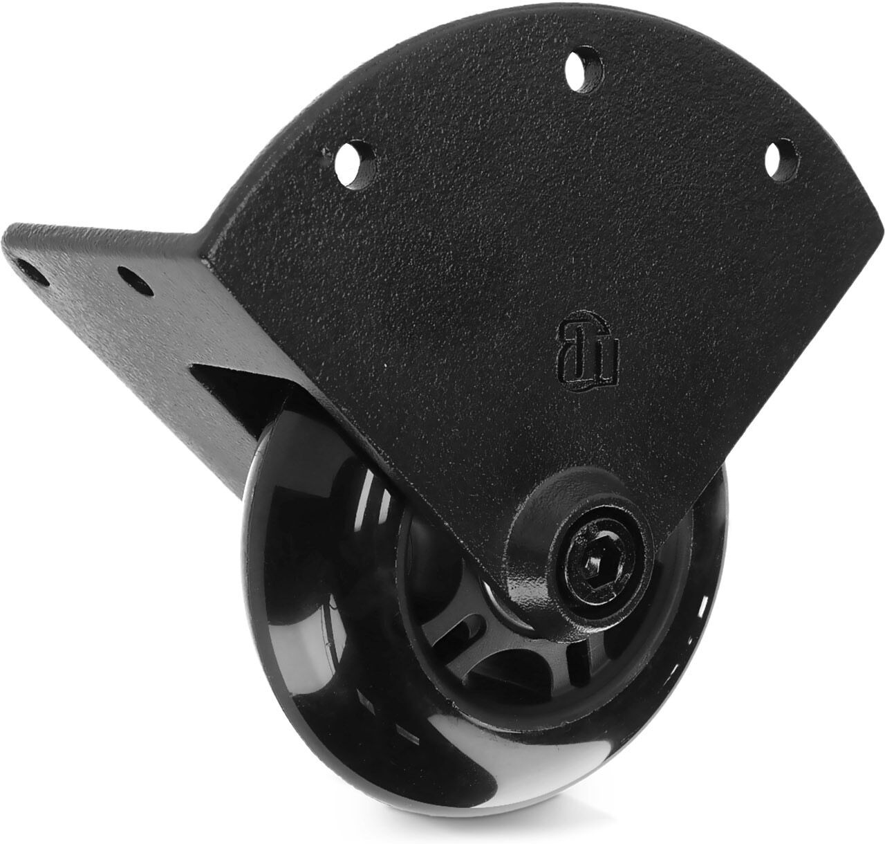 Adam Hall Hardware 37450s Blk - Einbau-Eckrolle Mit Weichem Rad, 75 Mm, Schwarz