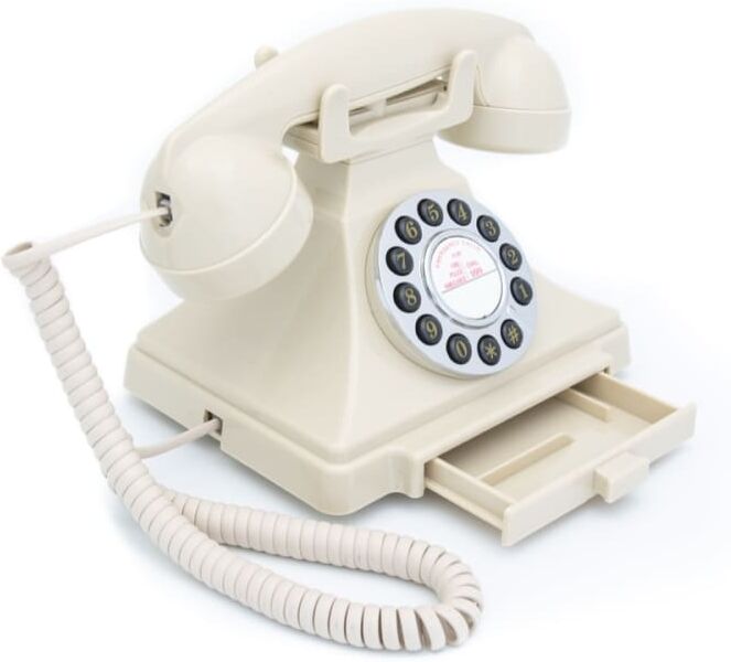 GPO Retro Design Téléphone analogique carrington Beige 15x15x15cm