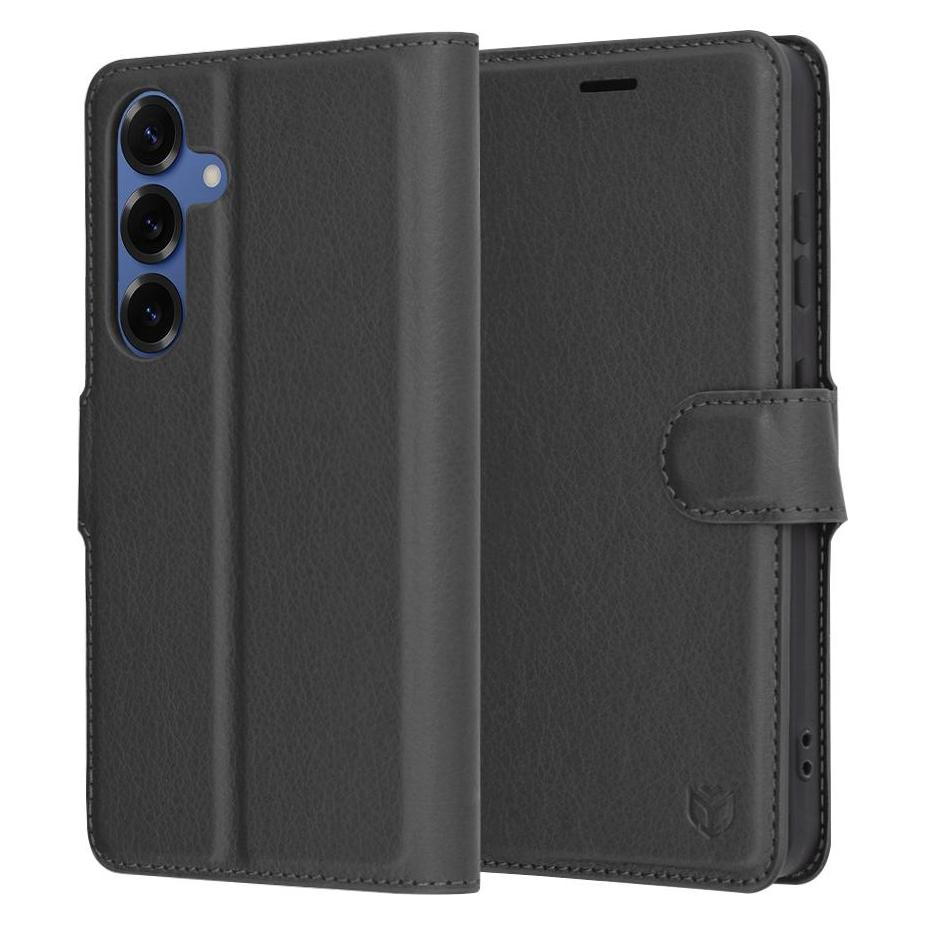 Techsuit - Leather Folio - Samsung Galaxy S25 - Black (Samsung Galaxy S25) (56361458)