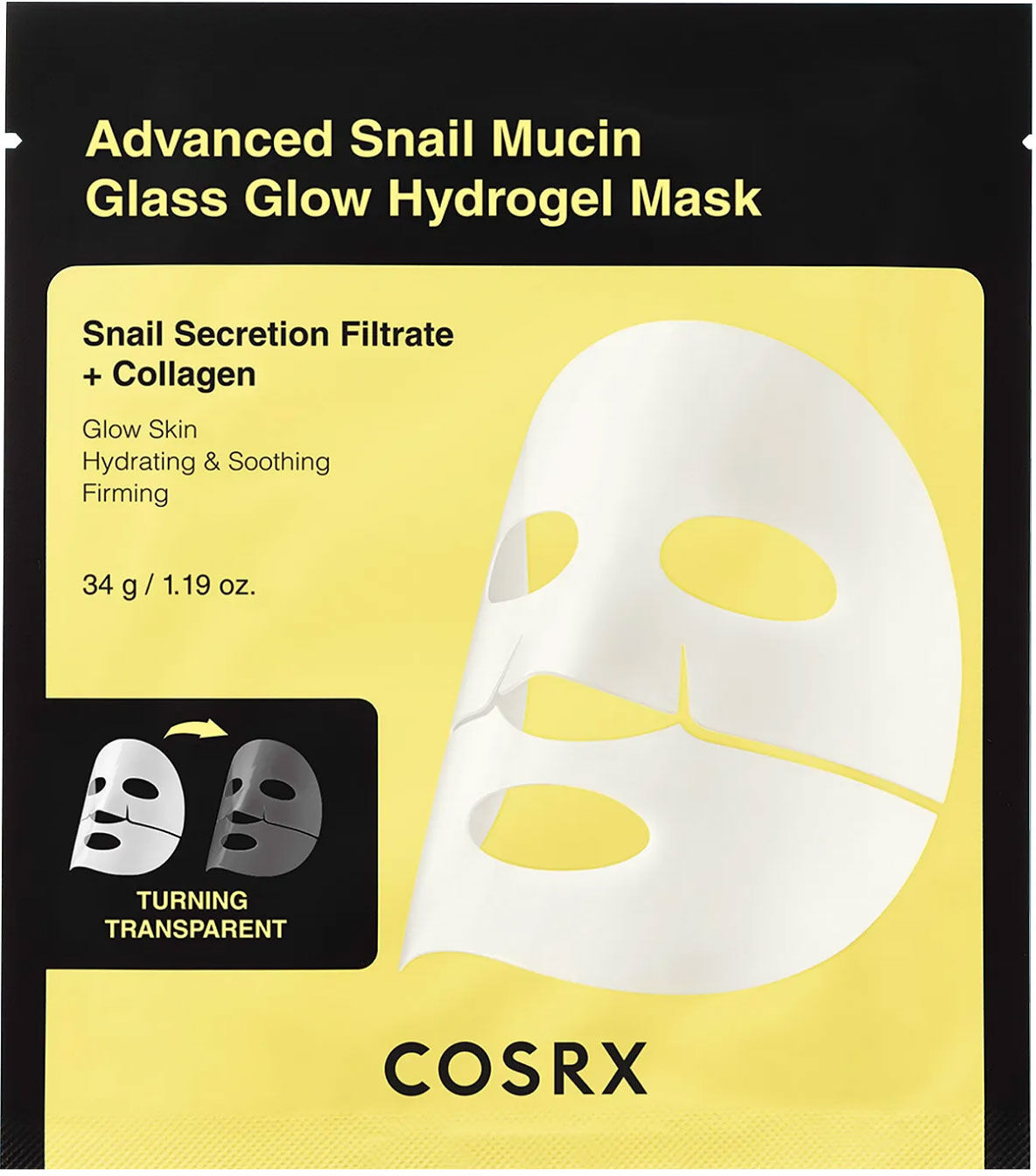 COSRX Advanced Snail Mucin Glass Glow Hydrogel Sheet Mask