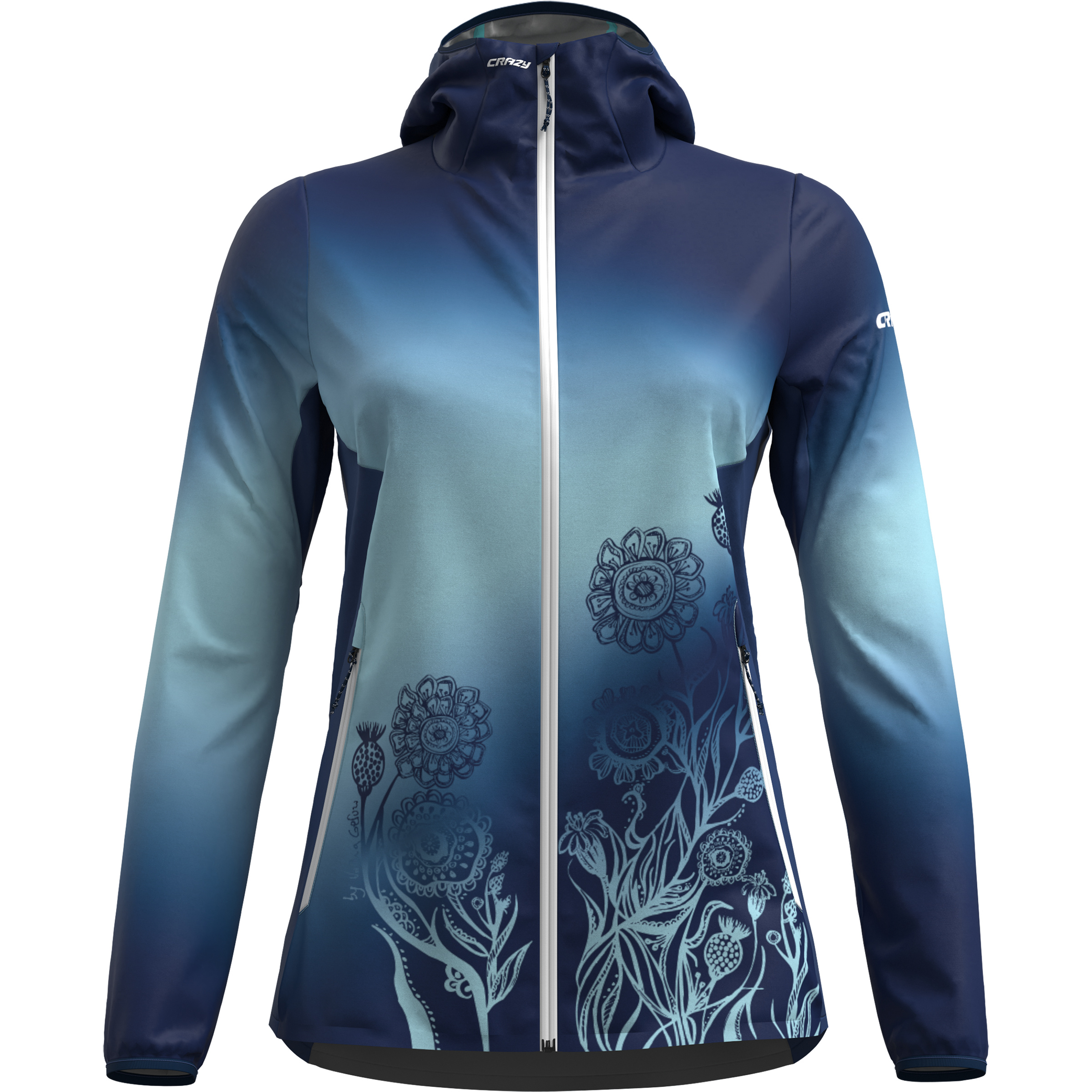 Crazy Wonder Magic Shell Damen Regenjacke blau Größe XS Camping Klein verpackbar