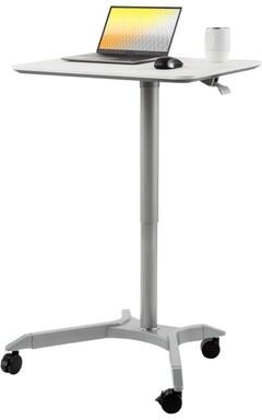 Seville Classics "airLIFT XL 28"" Pneumatic Height Adjustable Sit-Stand Mobile Laptop Computer Desk Cart"