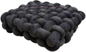 Uplifted Finds Aesthetic Knot Plush Cushion Nordic Knot Weave Decorative Pillow Soft Floor Or Sofa Cushion 12 13 5 In dark Gray