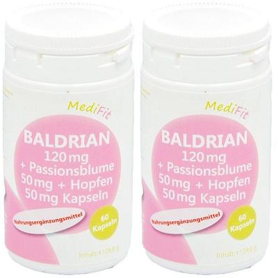 Baldrian 120 mg+Passionsblume 50 mg+Hopfen mg 2x 2x60 St Kapseln