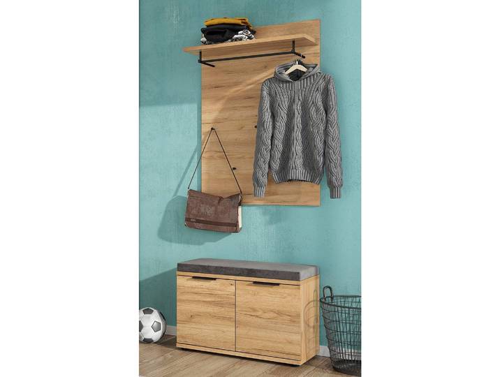 home24 Garderobeset III 2-delig 75 x 160 x 37cm bruin