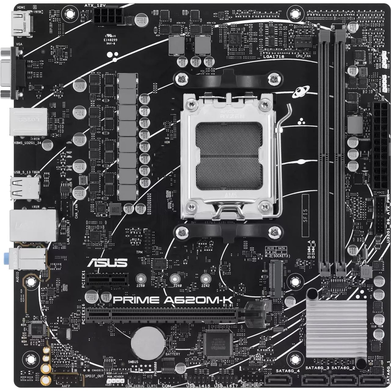 Asus Prime-K AMD A620M So.AM5 DDR5 µATX Retail