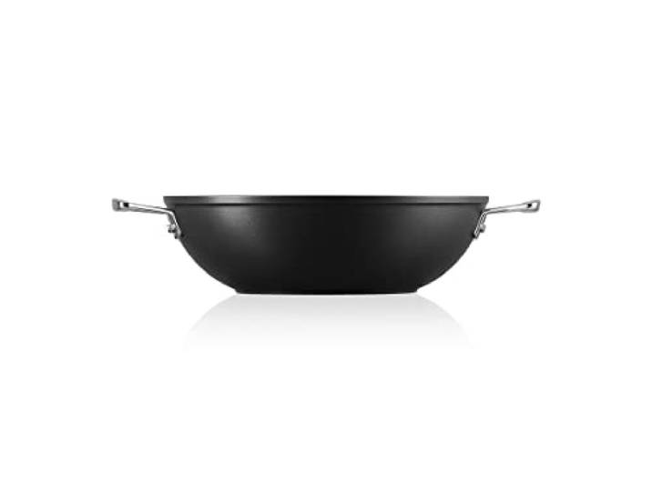 Le Creuset Aluminium-Antihaft Wok, Ø 28 cm, PFOA-frei, Für alle Herdarten inkl. Induktion geeignet, Anthrazit/Silber