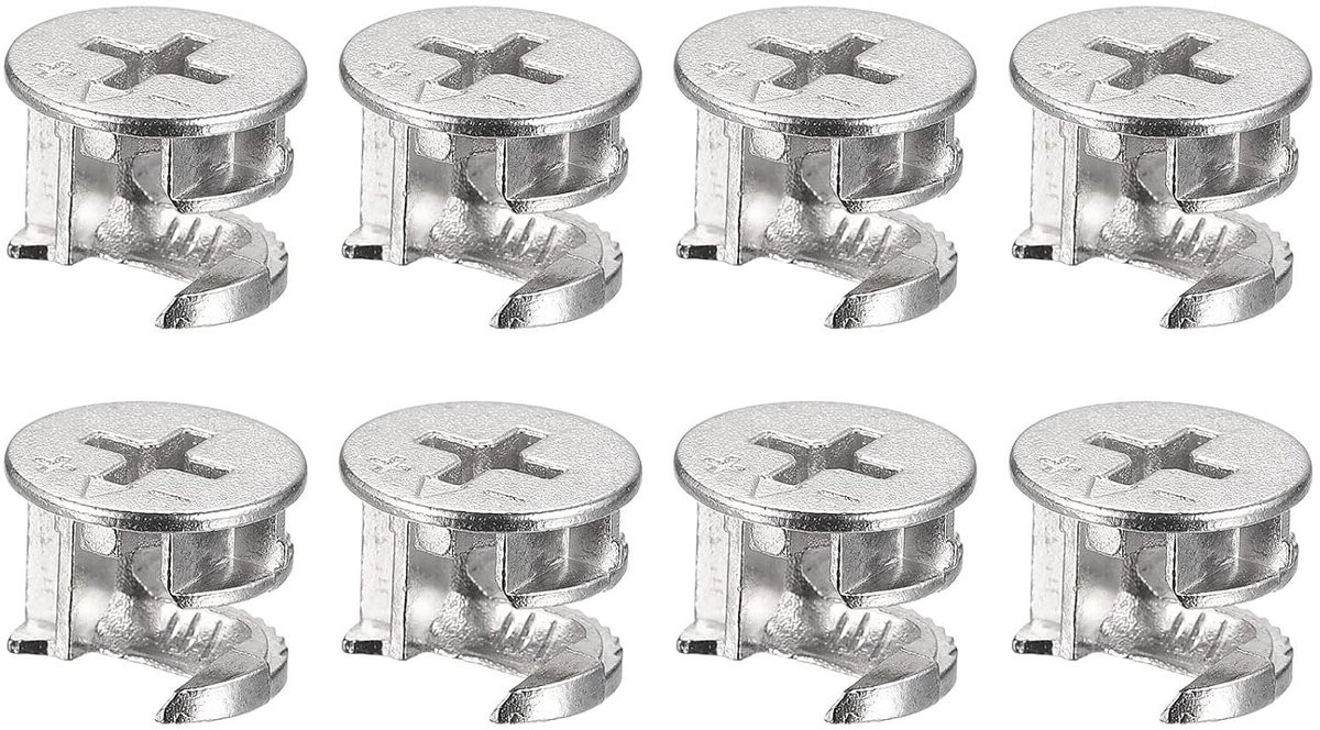 Sourcing Map Cam Lock Moeren voor Meubels, 24 stuks, 14,6 x 11,5 mm