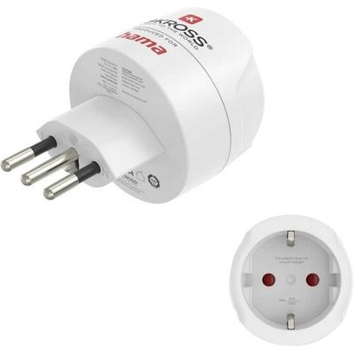 Hama 00223484 Reiseadapter Reiseadapter Typ J, L, N, 3-polig, für die Schweiz, Italien und Brasilien