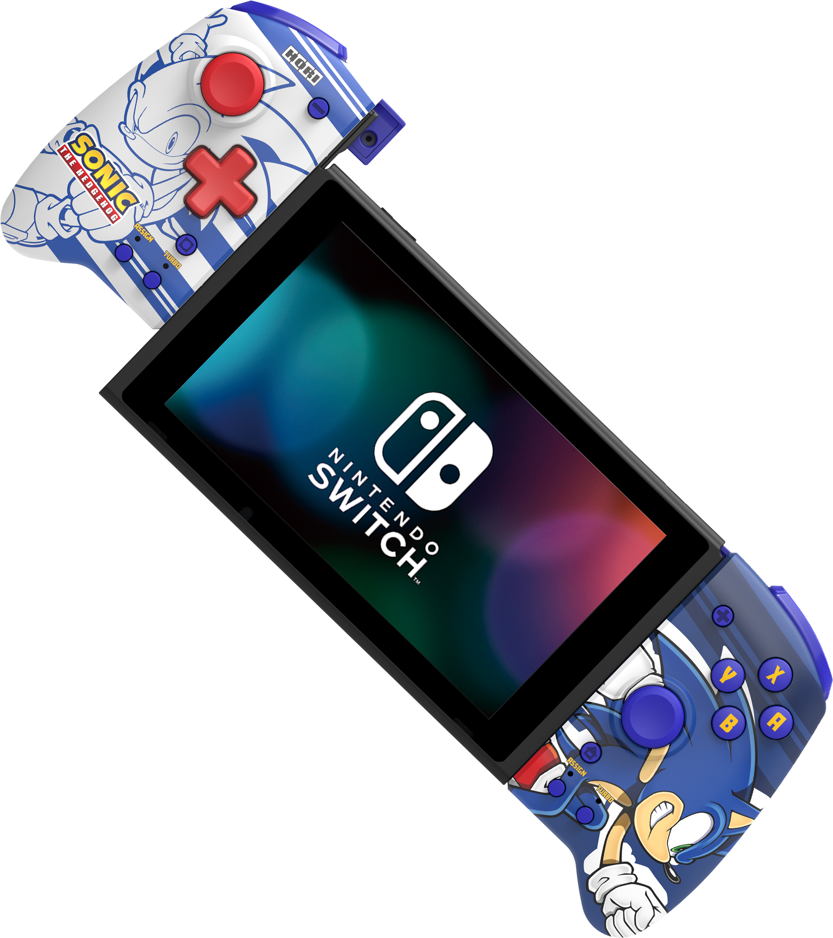 HORI Split Pad Pro Sonic the Hedgehog Controller for Nintendo Switch - Full-size Handheld Control with Sonic Style, Official Nintendo Licensed