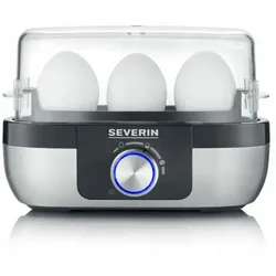 Severin EK 3163 3 Eier Schwarz, Edelstahl, Transparent