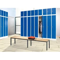 Sitzbank Garderobe 35 cm tief Holz / Metal