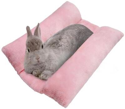 Uplift Essentials Thickened Soft Double Sided Bunny Bed Mat pink