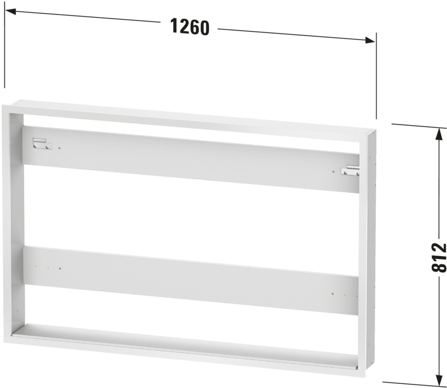 Duravit Einbauset 126,1x13,9cm, Rah. f Spanplattenschraube Good/Better (LM987800000)