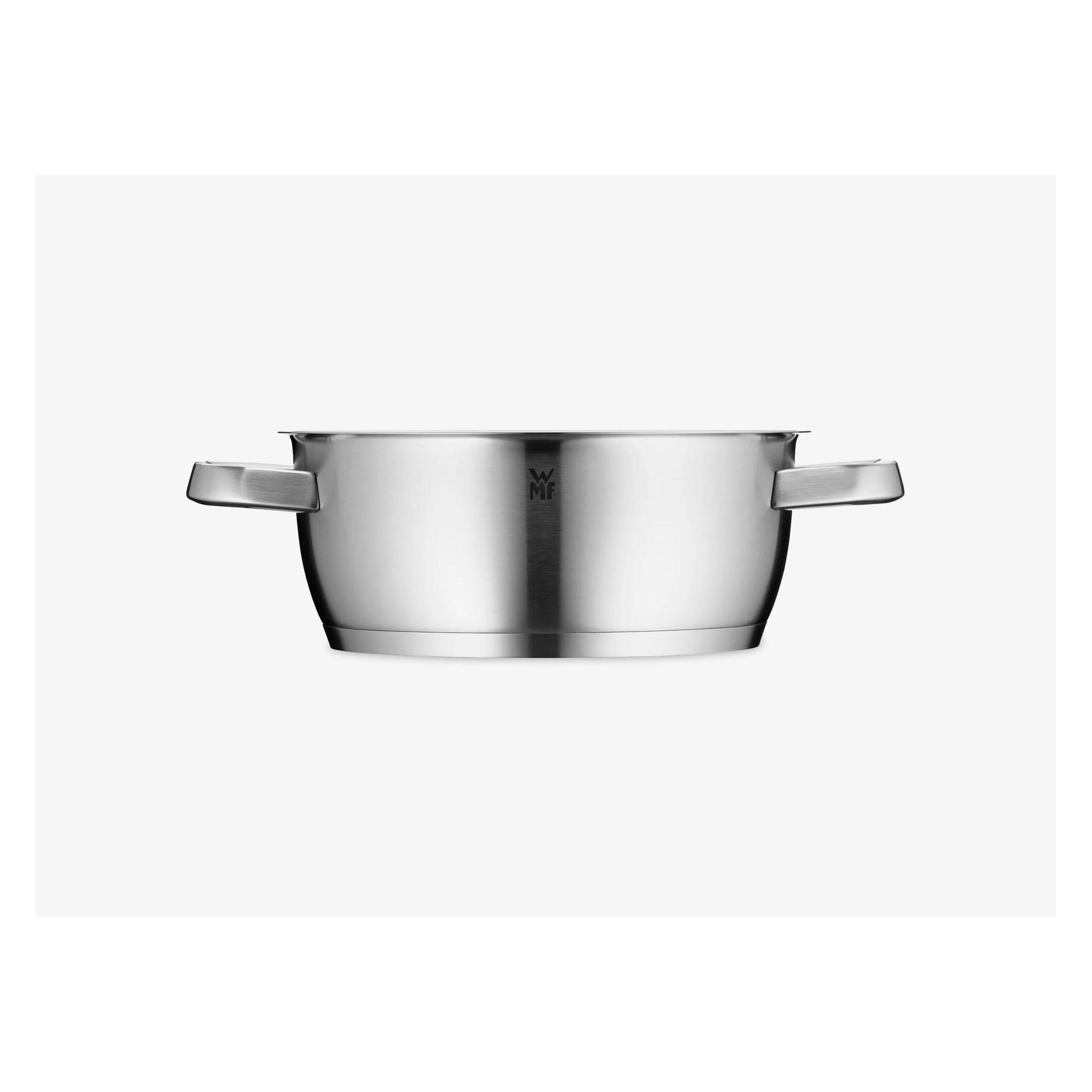 WMF Fleischtopf stahlgrau (Bräter + Schmortopf, Edelstahl, 24 x 10.40 cm) (07.3924.6030)