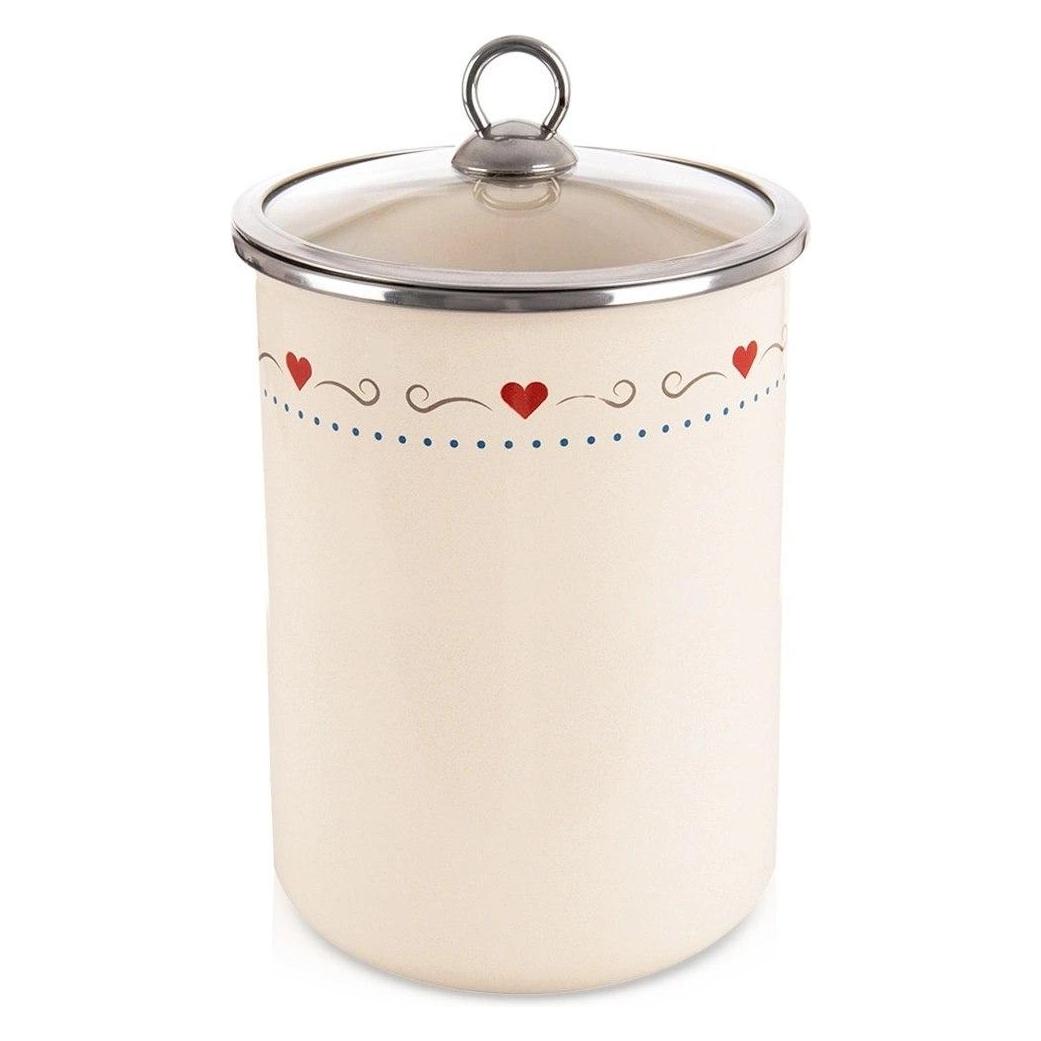Lumarko Emaillierter Behälter TONCA 1,9 l ORION mit Glasdeckel 21 x 13 cm (1.90 l) (65284135)