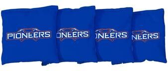 Skip's Garage Wisconsin Platteville Pioneers Blue Cornhole Bags