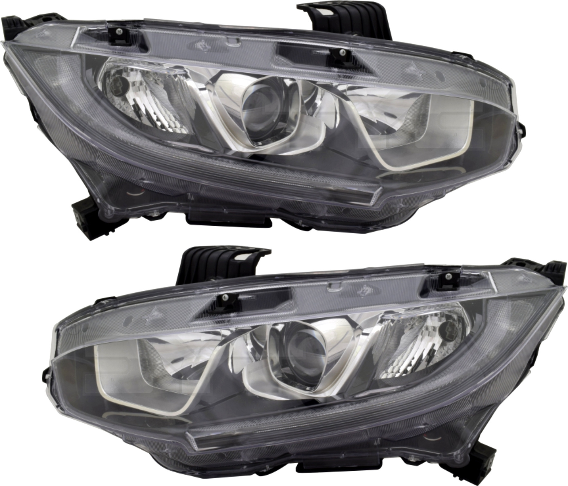TYC Scheinwerfer Set für Honda Civic X 2016- H11 HB3 LWR Motor Tagfahrlicht