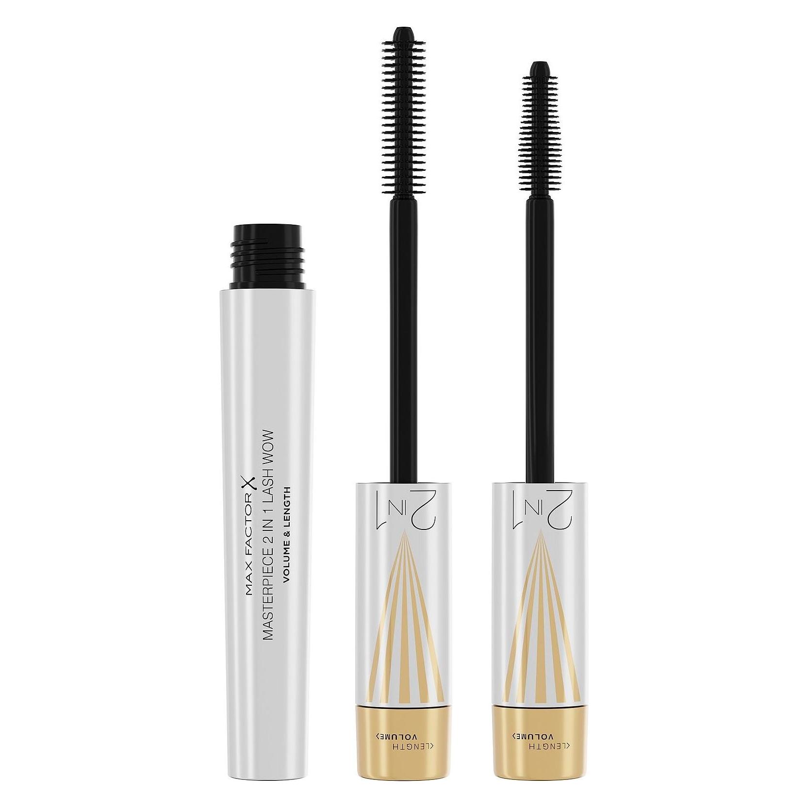 Max Factor Masterpiece 2in1 Lash Wow Mascara Black (001, Black) (3616303408961)