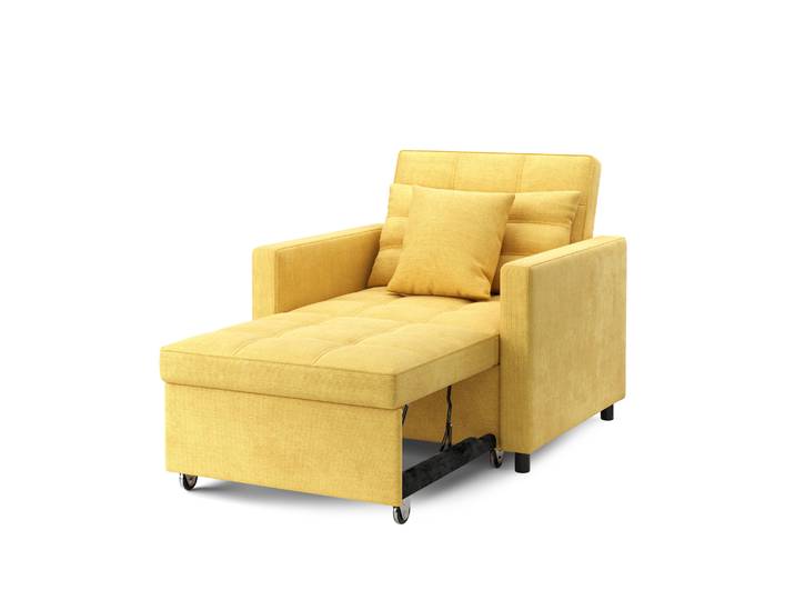 Sessel mit Schlaffunktion LINO gelb