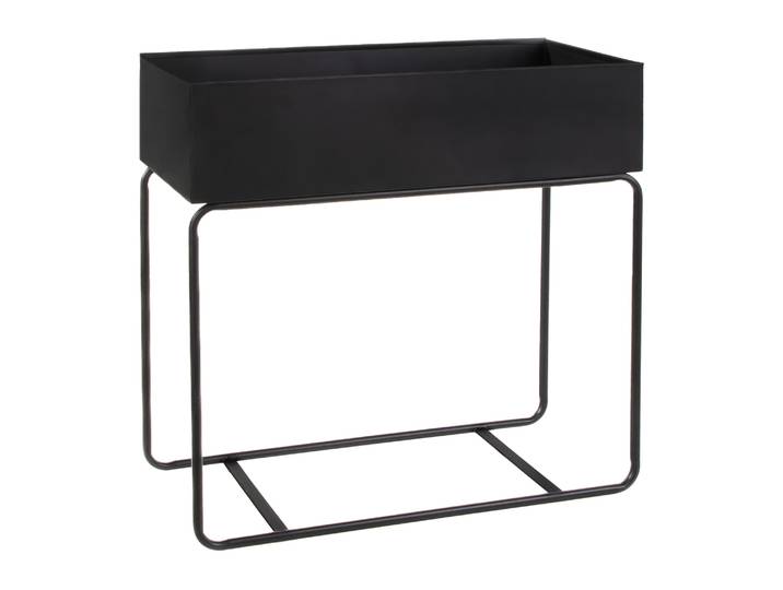 QUVIO Plantenstandaard - Zwart - 15 x 60 x 60 cm