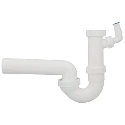 Spülen-Röhrensiphon Dallmer Typ 100/1, DN50 (2'') x DN50, Kunststoff weiß