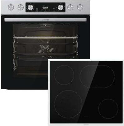 Gorenje Steel Set EX, Keramik, 4 Zone(n), Glaskeramik, Schwarz, Berührung, 60 cm
