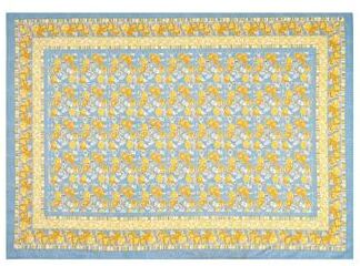 "Couleur Nature Citron Tablecloth - Blue - 59"" x 59"""