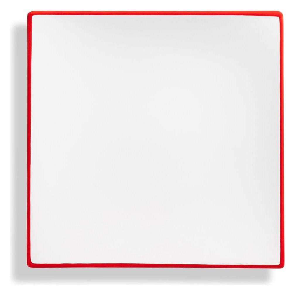 Gmundner Keramik Rubinroter Rand, Speiseteller Trend (26x26cm) (32747084)