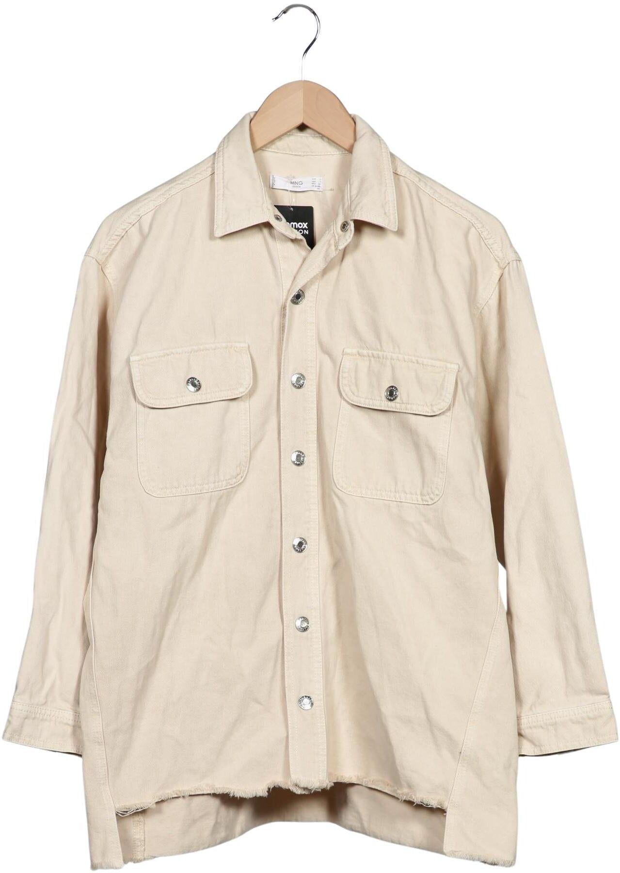 Mango Damen Jacke, Beige, Gr. S, Baumwolle - Second Hand