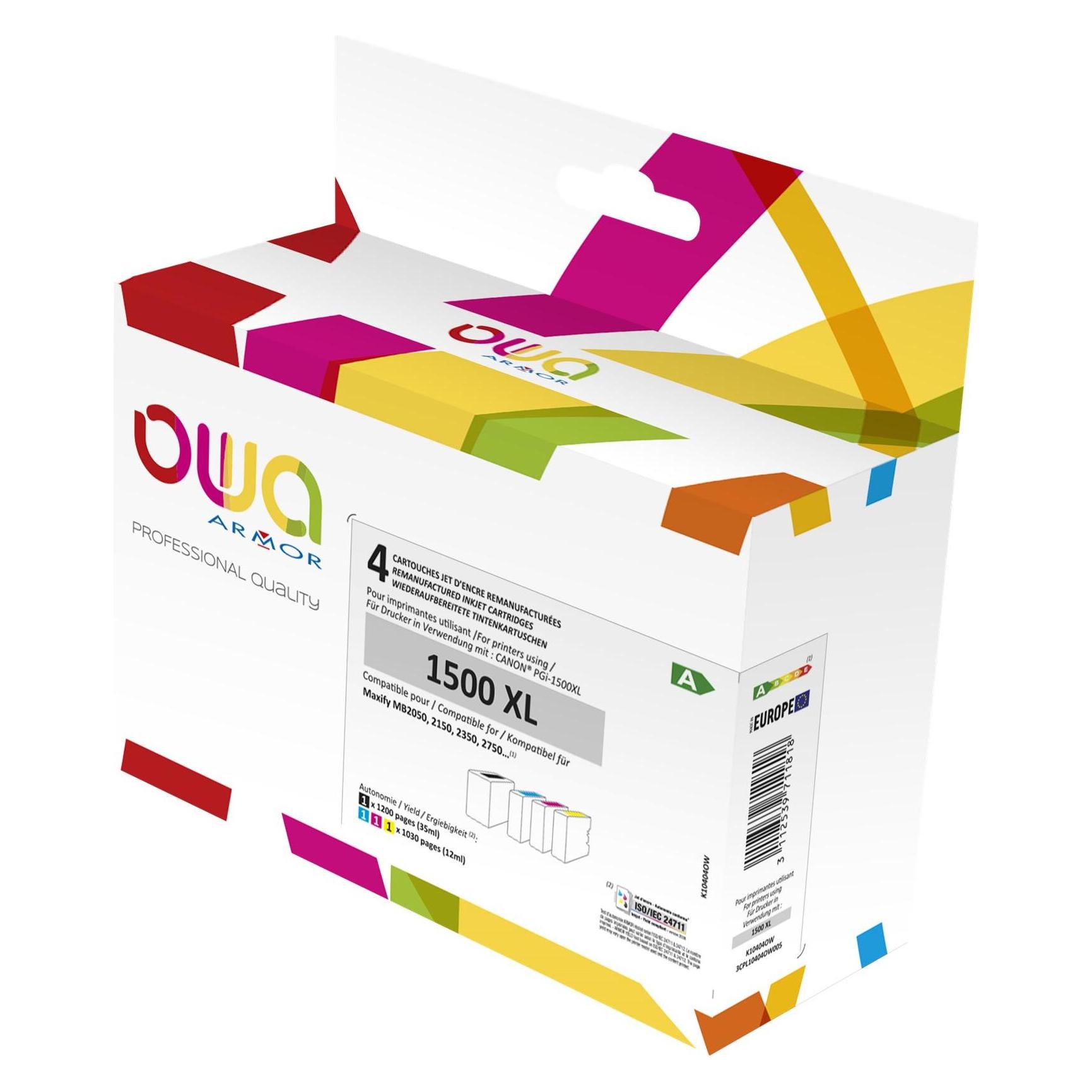 Armor OWA OWA Multipack komp. Canon PGI-1500XL BK/C/M/Y (CMYK) (K10404OW)