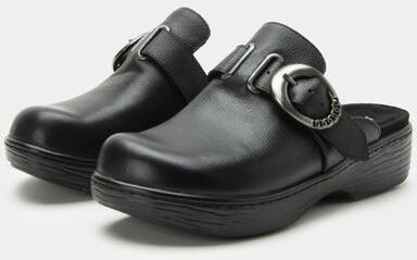 Women's Osmosis Open Back Rocker Clog Heel by Alegria in Black (Size 35 M)