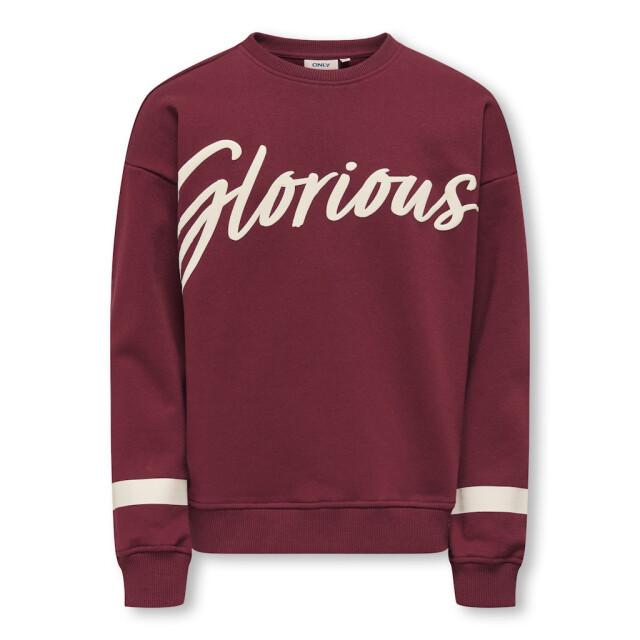 Only Koghella life ls o-neck loose print swt bordeaux