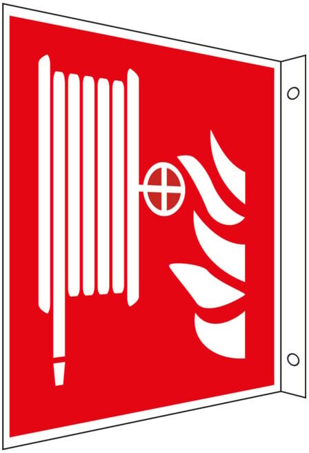 Panneau de drapeau de protection incendie Eichner Tuyau d'incendie 15 x 15 cm (9225-13635-015)