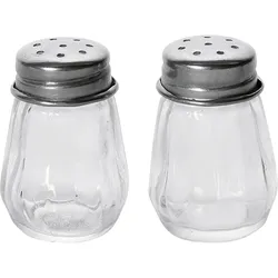 6x Metaltex S&P-Streuer, Pfeffermühle + Salzmühle, Silber, Transparent