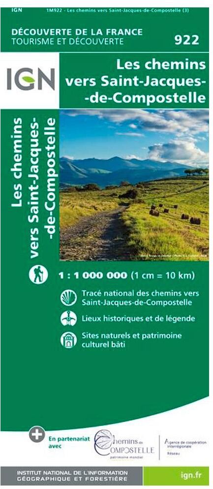 IGN  - Les Chemins vers Saint Jacques De Compostelle - Carte