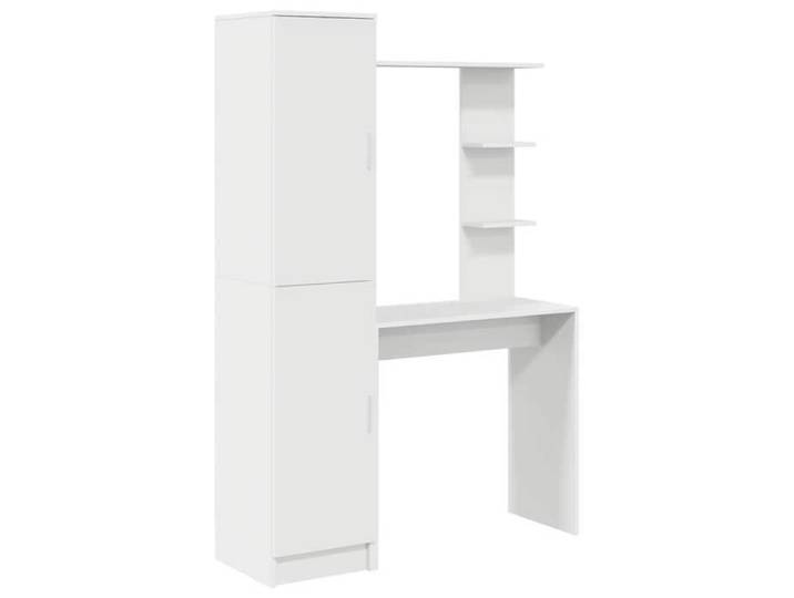Bureau informatique-Bureau avec Rangement Blanc Bois d'Ingénierie SHL4050
