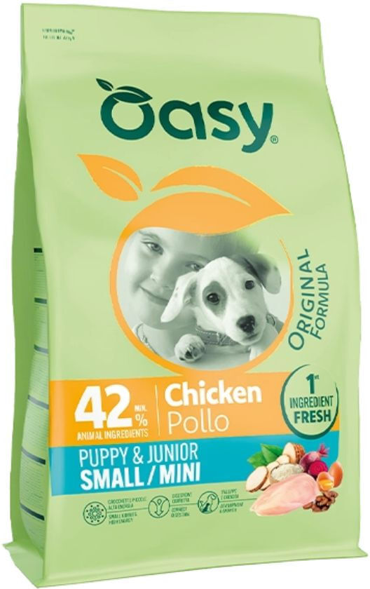 Oasy Original Crocchette per Cuccioli di Taglia Piccola al Pollo 2KG