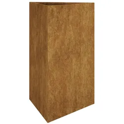 Helloshop26 - Hochbeet für Pflanzen und Blumen Terrasse Garten 50 x 43 x 75 cm brauner Cortenstahl 02_0037626