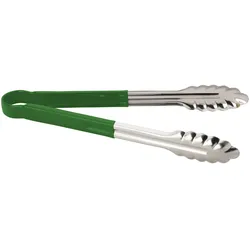 METRO PROFESSIONAL Grillzange, Edelstahl/Vinyl, 24 cm, grün/silber