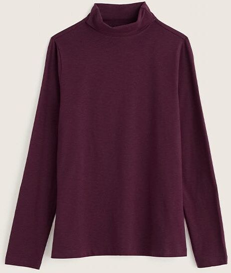 Seasalt Landing Roll Neck Top Dark Hellebore