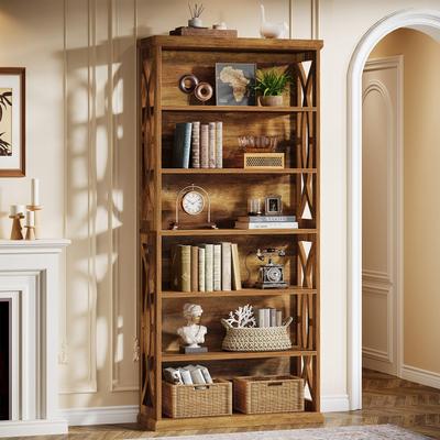 BLUEBELL 6-Tier Bookshelf, 71 Inches Tall Freestanding Bookcase