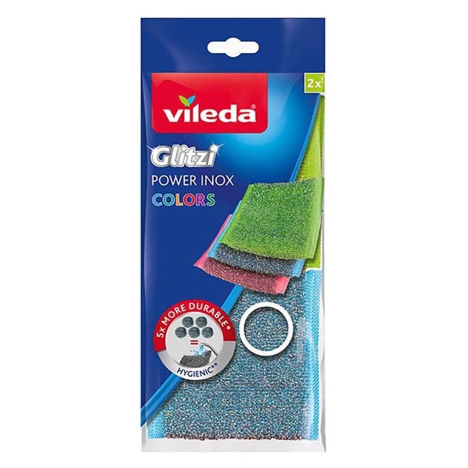 Vileda Glitzi Farben Edelstahl Scheuerschwamm 2 Stück (2 Stk.) (52510194)