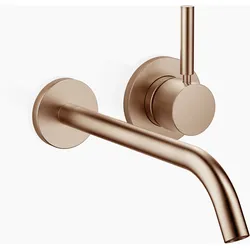 Dornbracht META Waschtisch-Wand-Einhandbatterie ohne Ablaufgarnitur, Ausladung 250mm, luftangereicherter, runder Strahl, 36861660-42, Farbe: Bronze gebürstet