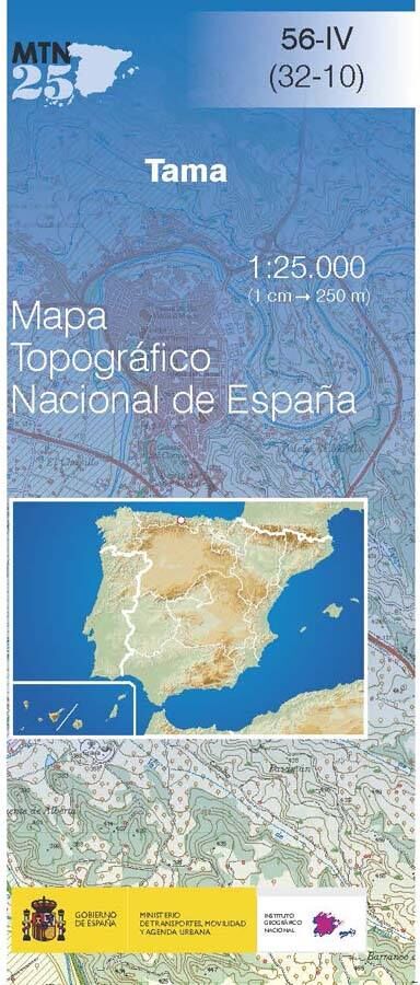 Carte topographique de l'Espagne n° 0056.4 - Tama   CNIG - 1/25 000