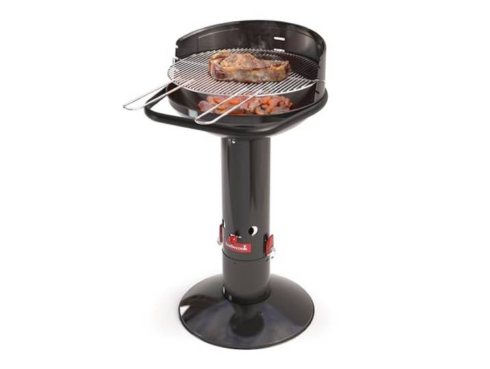 Barbecook Loewy 50 barbecue au charbon de bois\, bbq a charbon en émail noir Ø 47.5cm H 99cm
